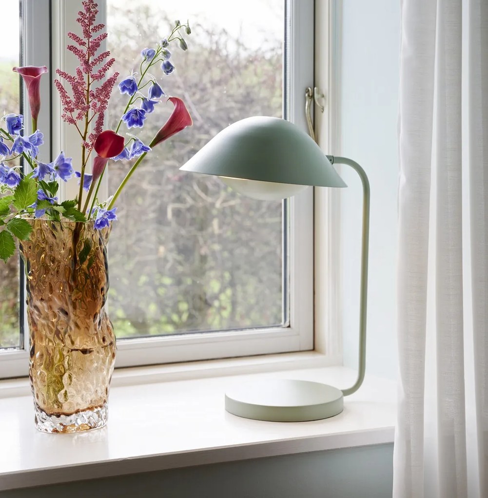 NORDLUX Dizajnová kovová stolová lampa FREYA, 1xE14, 40W, zelená