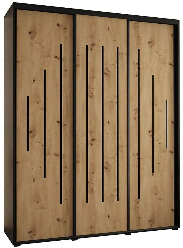 Skriňa 45 Canaris 12 190 čierna/artisan/čierna