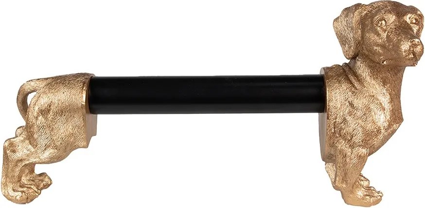 Stojan na kuchynské role jazvečík Dog Gold - 46*15*21 cm