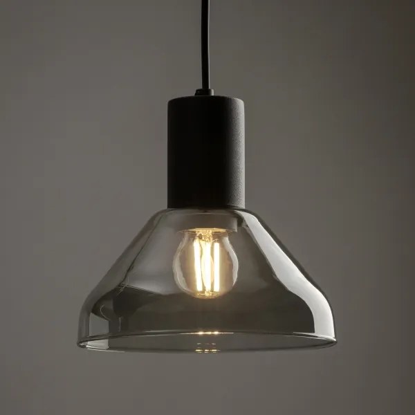 Luster na lanku do lištového systému NEO 1xE27/15W/230V čierna/dymová čierna