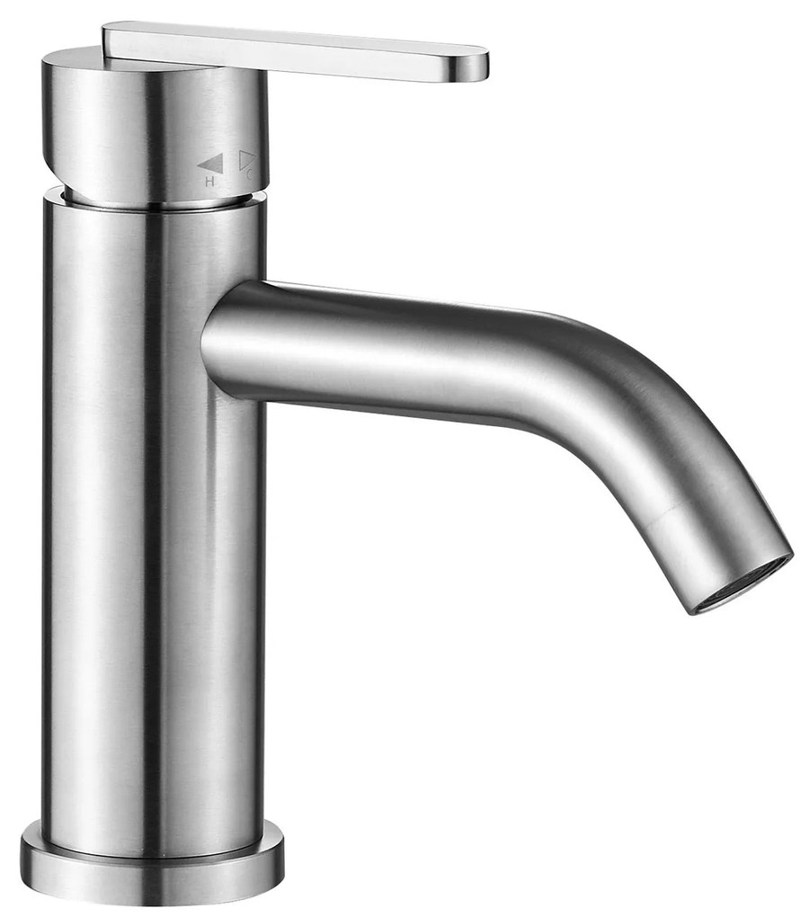 Rea Ontario, umývadlová batéria h-175, brúsená oceľ, REA-B5506