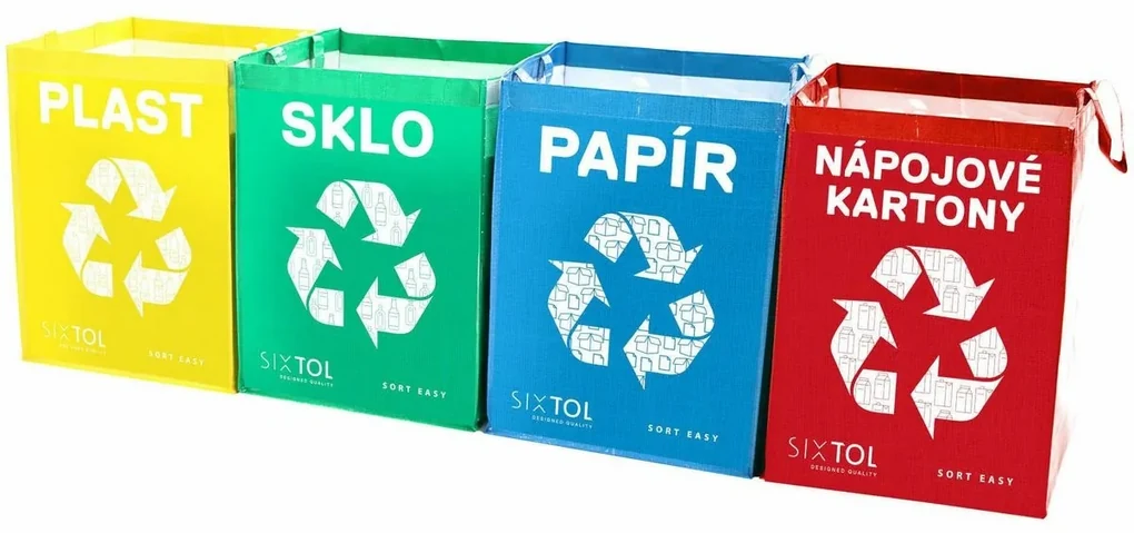 Sixtol Tašky na triedenýodpad SORT EASY 4 CARTON, 4 ks