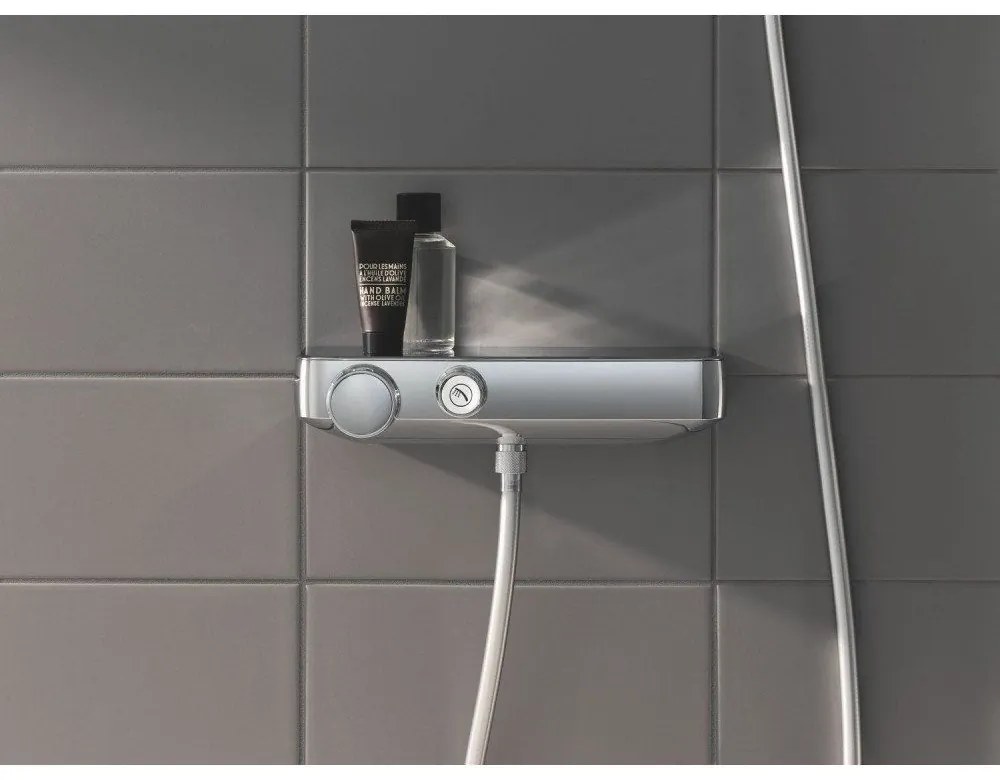 GROHE Grohtherm SmartControl nástenná termostatická sprchová batéria DN 15, so sprchovou súpravou (sprchová tyč 600 mm), chróm, 34720000