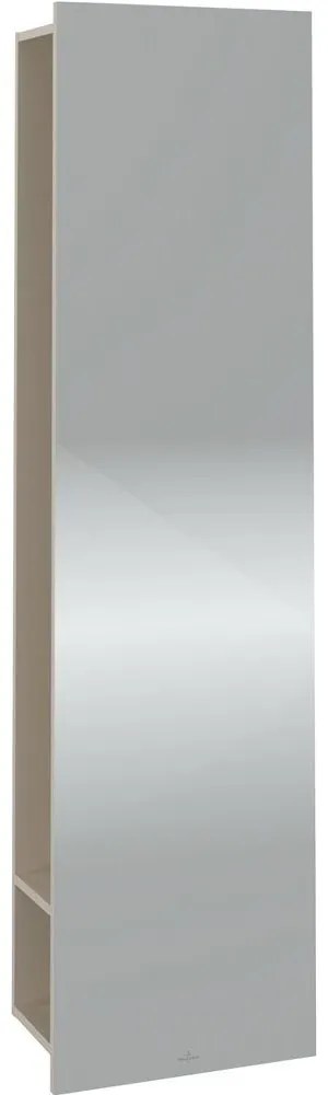 VILLEROY & BOCH Subway 3.0 závesná polica so zrkadlom, regál vpravo, 450 x 300 x 1700 mm, Cashmere Grey, C59700VN