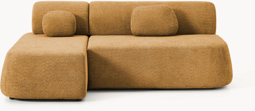 Rohová pohovka na spanie's úložným priestorom z plyšového buklé Pao