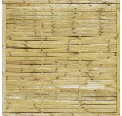 Drevený plot Solid lamelový 180x180 cm prírodný impregnovaný
