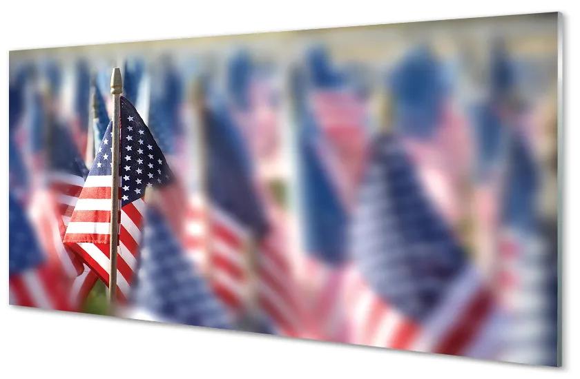 Nástenný panel  Vlajky Spojených štátov 140x70cm