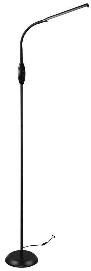 Čierna LED stojacia lampa (výška 145 cm) Toro – Trio