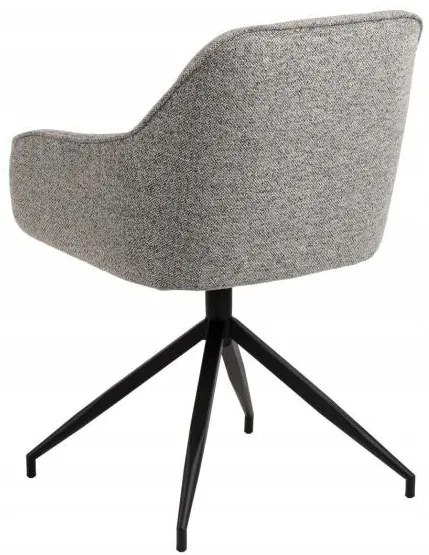 Otočné jídelní křeslo Brooke šedé