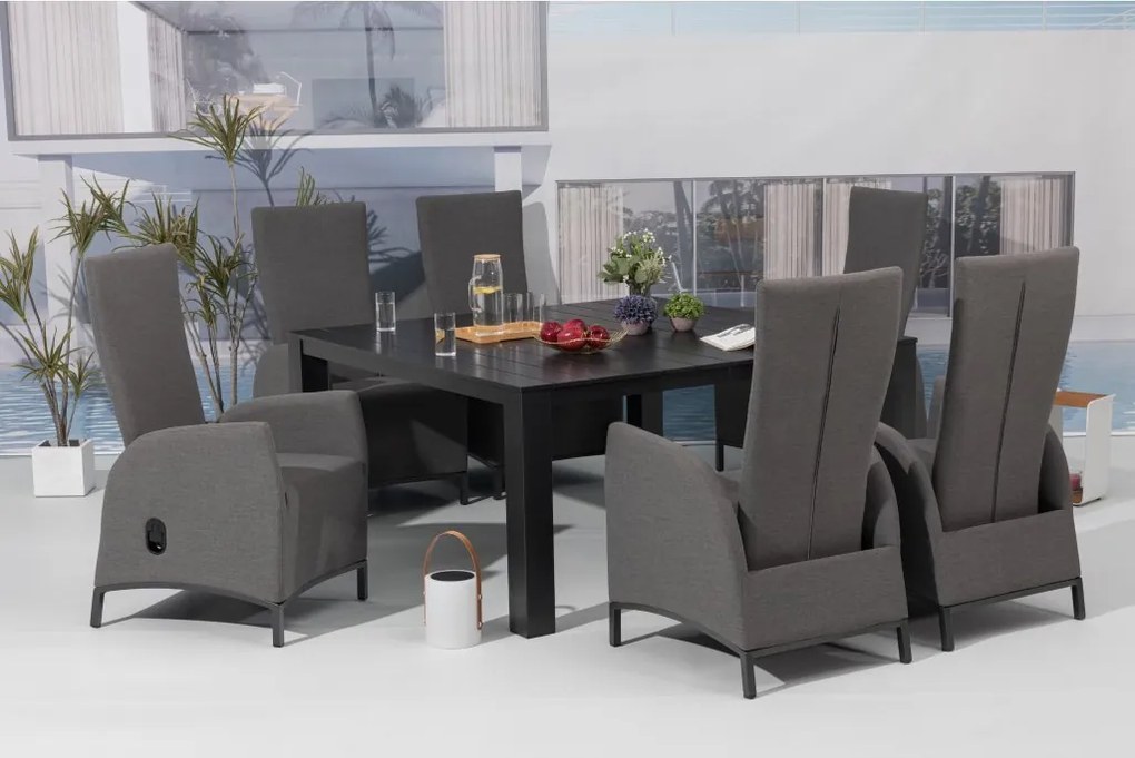 Doppler PRATO PARIS sivé - luxusná záhradná súprava 6+1