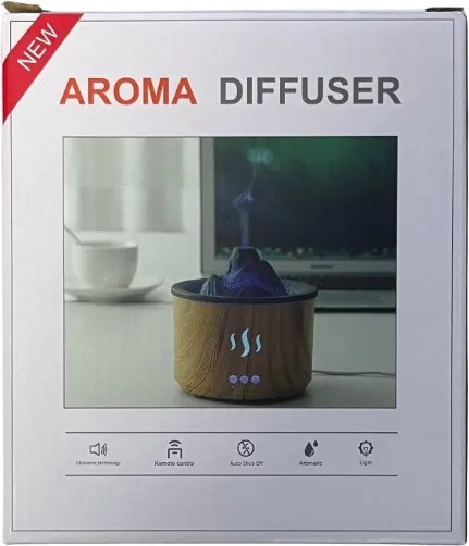 Aróma difuzér RDF3 v tvare sopky - 500 ml - biely