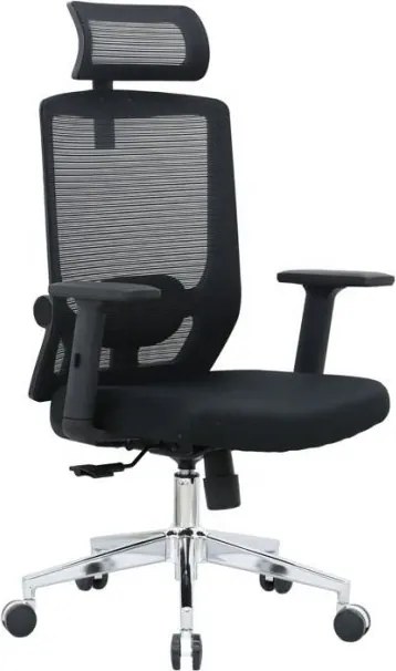 Kancelárska ergonomická stolička Neoseat GRANDINI — sieť / látka, čierna, nosnosť 150 kg