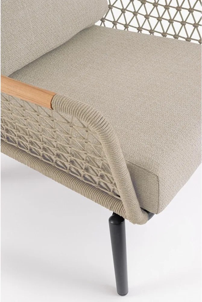 Svetlohnedé kovové záhradné kreslo Eulero – Bizzotto