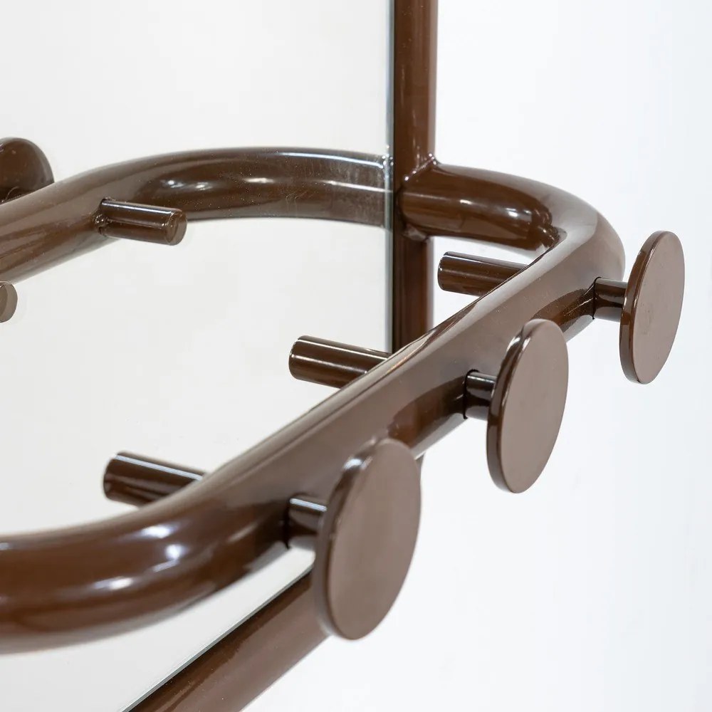 Tmavohnedý kovový vešiakový panel 35x60x11 cm Retro – Spinder Design