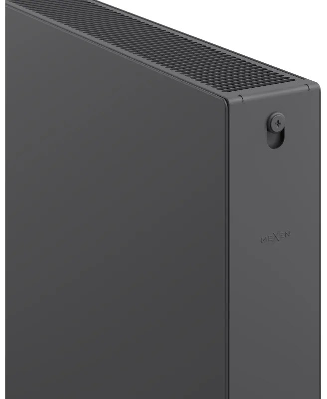 Mexen, Mexen Flat CF22 panelový radiátor 600 x 400 mm, bočné pripojenie, 633 W, antracit - W422F-060-040-66