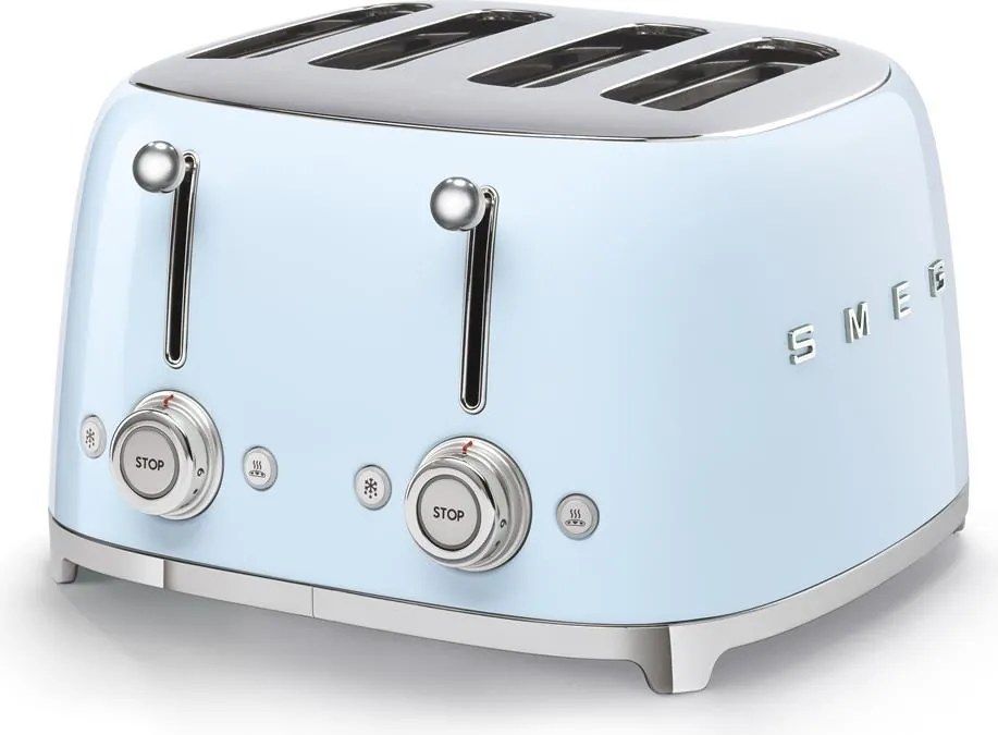 Hriankovač na 4 toasty 50's Style štyri priehradky modrý