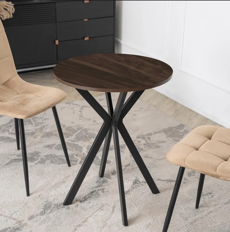 Vintino jedálenský stôl ERION 60 cm Orech / Čierny