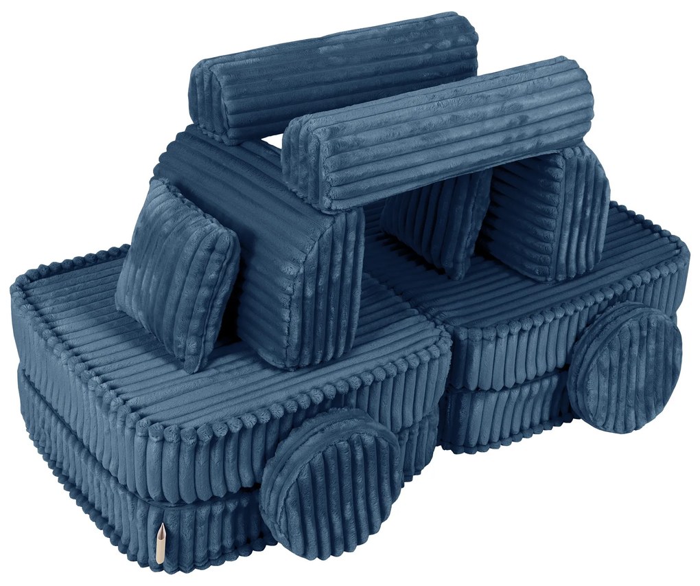 MeowBaby® Churros detská pohovka Plus, Midnight Blue