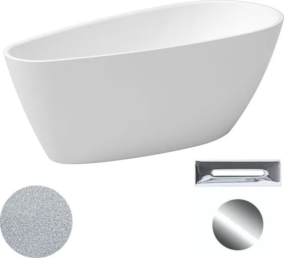 Besco Akrylátová voľne stojaca vaňa Goya A-line Glam S 160x73 (170x80) BESCO-Typ výpuste: Click-Clack s prepadom, grafit, BESCO-Rozmery: 170x80, BESC…