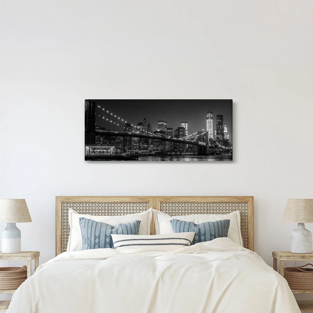 Obraz Brooklyn mosta v New Yorku (120x50 cm)