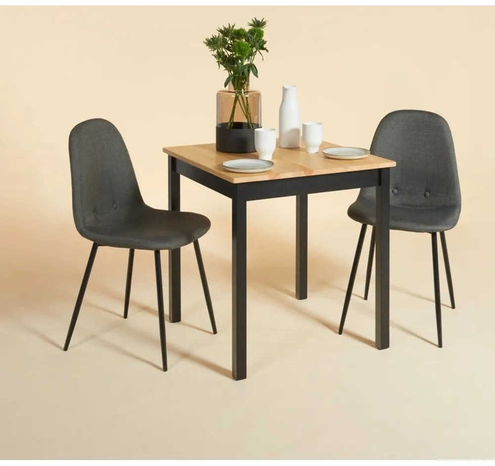 Súprava 2 tmavosivých jedálenských stoličiek Bonami Essentials Lissy