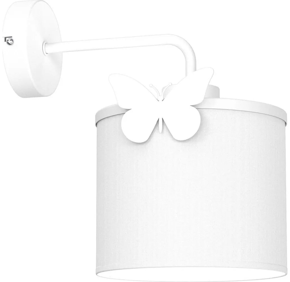 Detská nástenná lampa SWEET 1xE27/15W/230V biela/motýľ