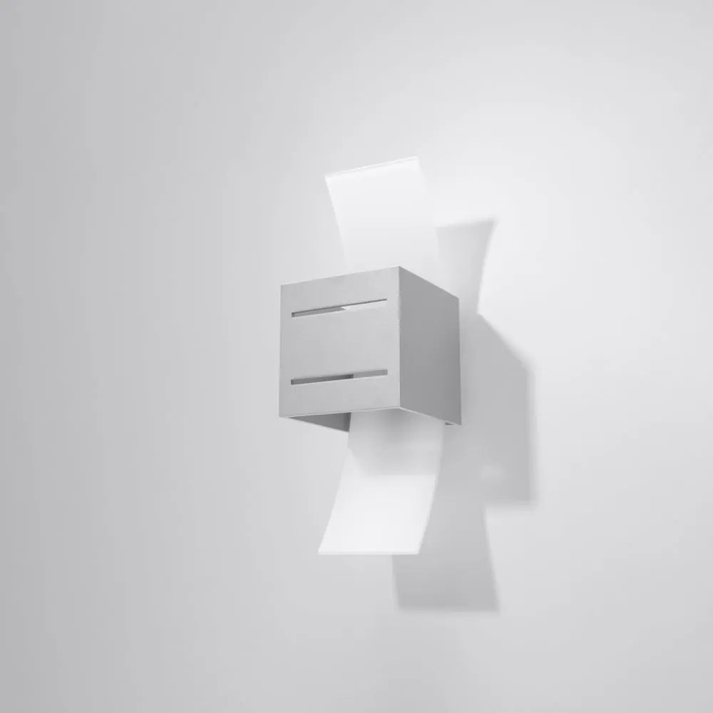 Sivé nástenné svietidlo Carlo – Sollux