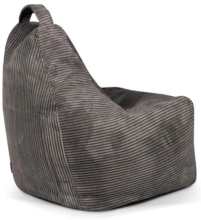 Svetlosivý menčestrový sedací vak Play Amuse – SLOWDOWN