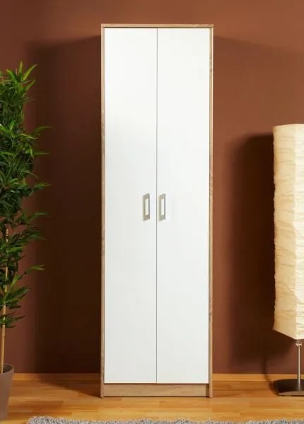 Policová skriňa Vincent, dub sonoma/biela