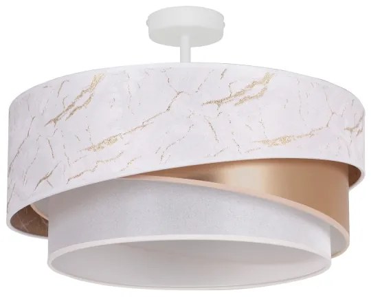 Duolla - Prisadený luster KOBO 1xE27/15W/230V pr. 45 cm biela/zlatá