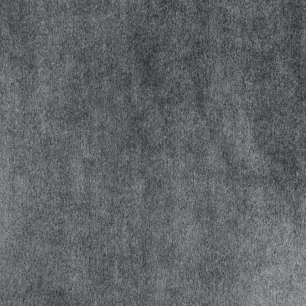 Jednofarebný sivý zamatový záves na kruhy 140 x 250 cm