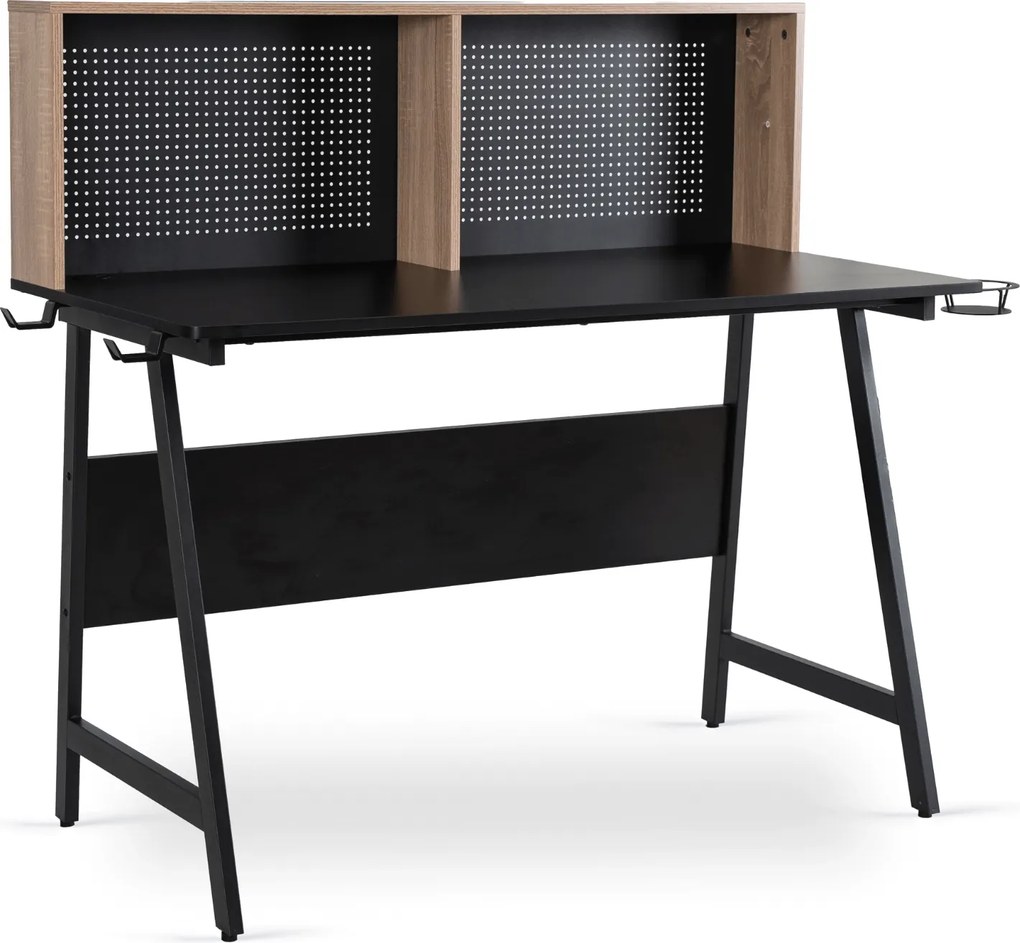 PROXIMA.store - Industriálny písaci stôl ICE FARBA: čierna