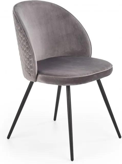 Jedálenská stolička K395 sivá / čierna Halmar