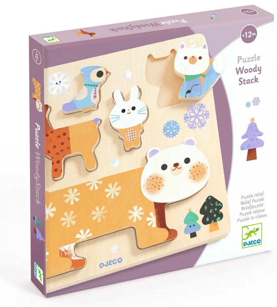 Na návšteve v lese u zvieratiek - vkladačka + pyramída