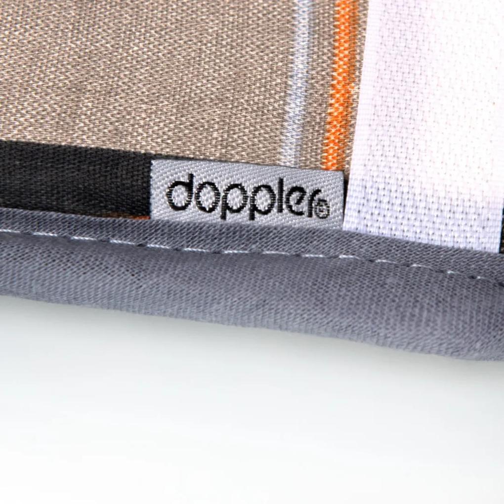 Doppler Opierka na 2-miestnu lavicu 110x30x6 cm - hnedá, bavlnená zmesová tkanina