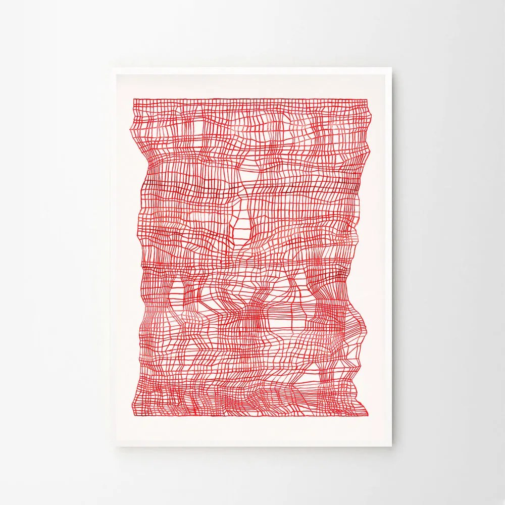 Moikka Plagát Timeline Red by Ana Frois 50x70
