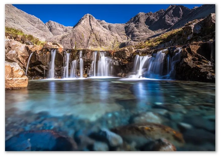 Fotoobraz na skle Vodopád v horách pl-osh-100x70-f-68426469