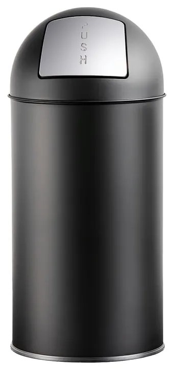 Kancelársky kôš na odpadky HURLEY, so samozatváracím vekom, čierny
