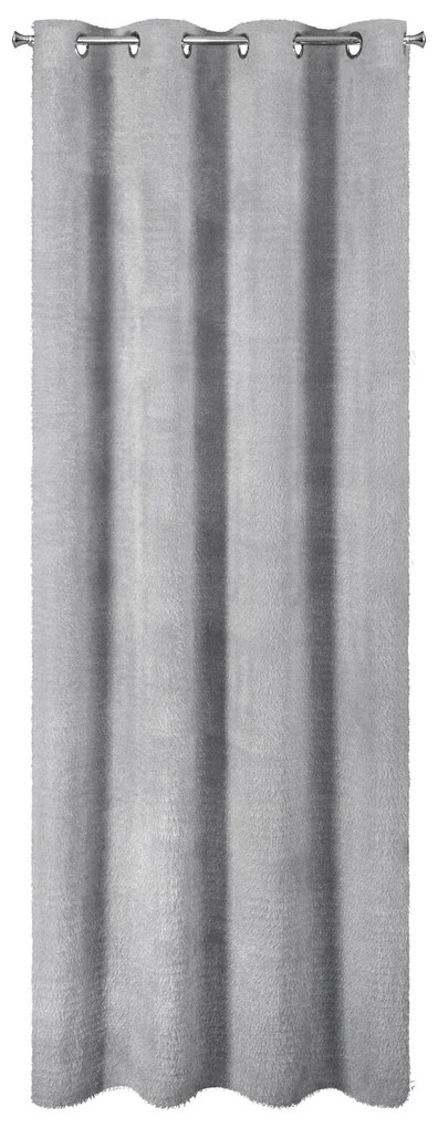 ZÁVES NA KRÚŽKOCH AGIS 140X250 CM STRIEBORNÁ