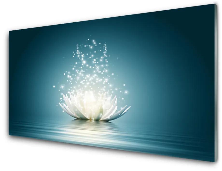 Obraz na skle Kvet lotosu 125x50 cm