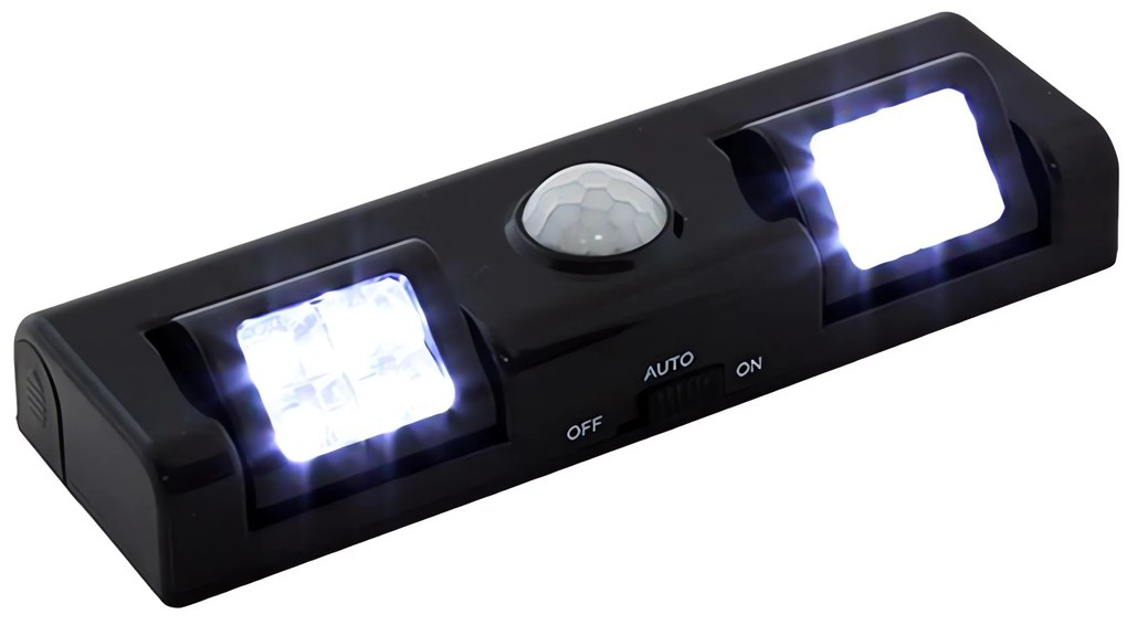APT ZD26B Osvetlenie s pohybovým senzorom 8 LED, 3x AA - čierne
