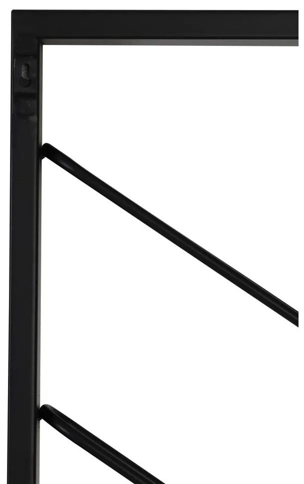 Čierny nástenný kovový regál na víno počet fliaš 8 36x160x6 cm Malbeo – Light & Living