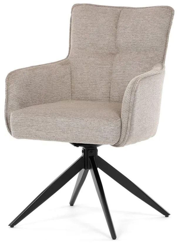 Jídelní židle, béžová, jemně hrubá látka, DCH-P3170 LAN2