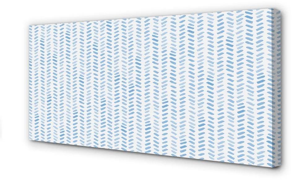 Obraz na plátne Modré pruhované rybia kosť 100x50 cm