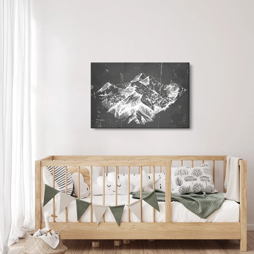 Obraz - Ilustrácie hôr (90x60 cm)
