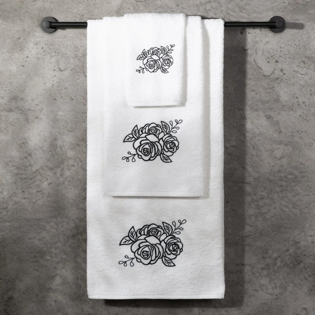 BAVLNENÝ UTERÁK SADA 30X50 CM, 50X90 CM, 70X140 CM BIELA