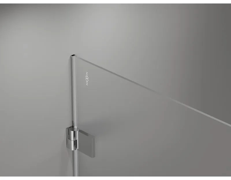 Mexen Lunar-B, výklopný sprchový kút ľavý 85 x 70 cm, 8mm číre sklo, chrómový profil, 832-085-070-01-00-L