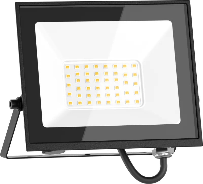 Mexen Luxpro+ LED reflektor, 30W, Studená - 6500K, 3300 lm, čierna - L231-030-65-70