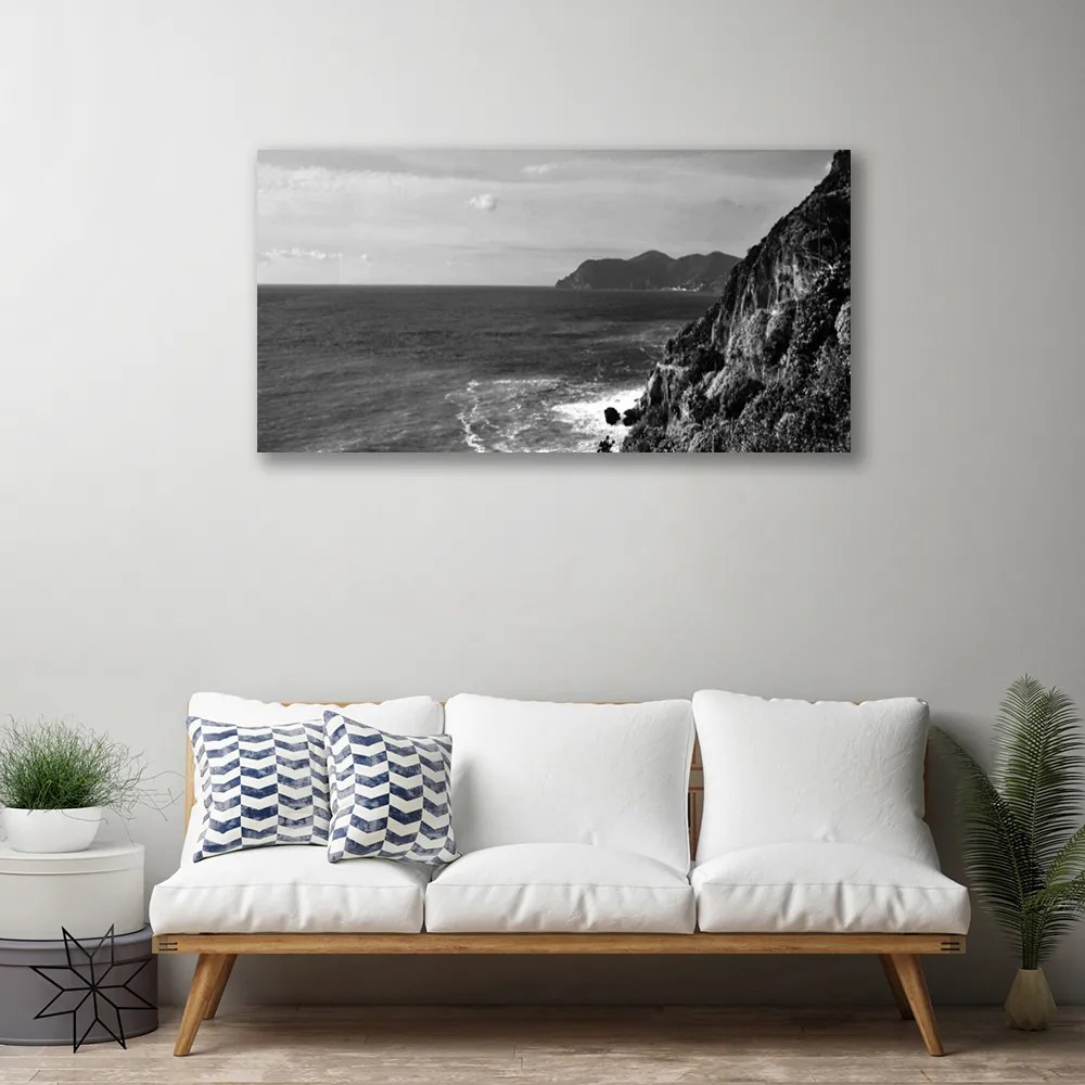 Obraz na plátne More hory príroda 125x50 cm