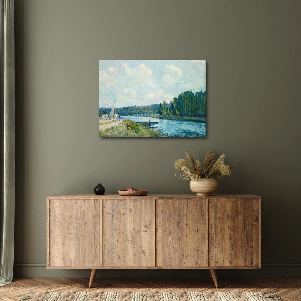 Obraz - Alfred Sisley, The Banks of the Oise, reprodukcia (70x50 cm)